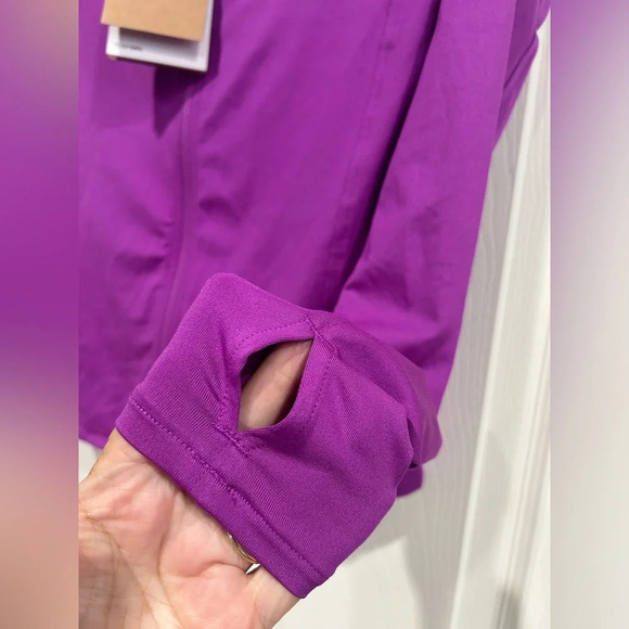 The North Face Girls Medium Amphibious Full-Zip Sun Hoodie Dark Pink Purple NWT - Picture 4 of 9